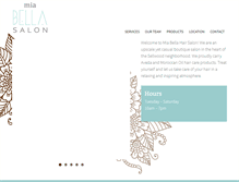 Tablet Screenshot of miabellasalon.com